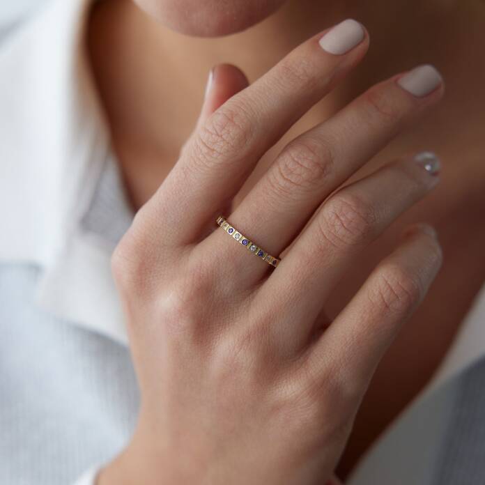 Mor Taşlı Otim Yüzük - 1