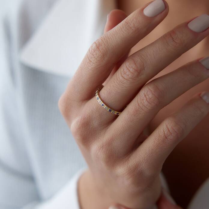 Mor Taşlı Otim Yüzük - 3