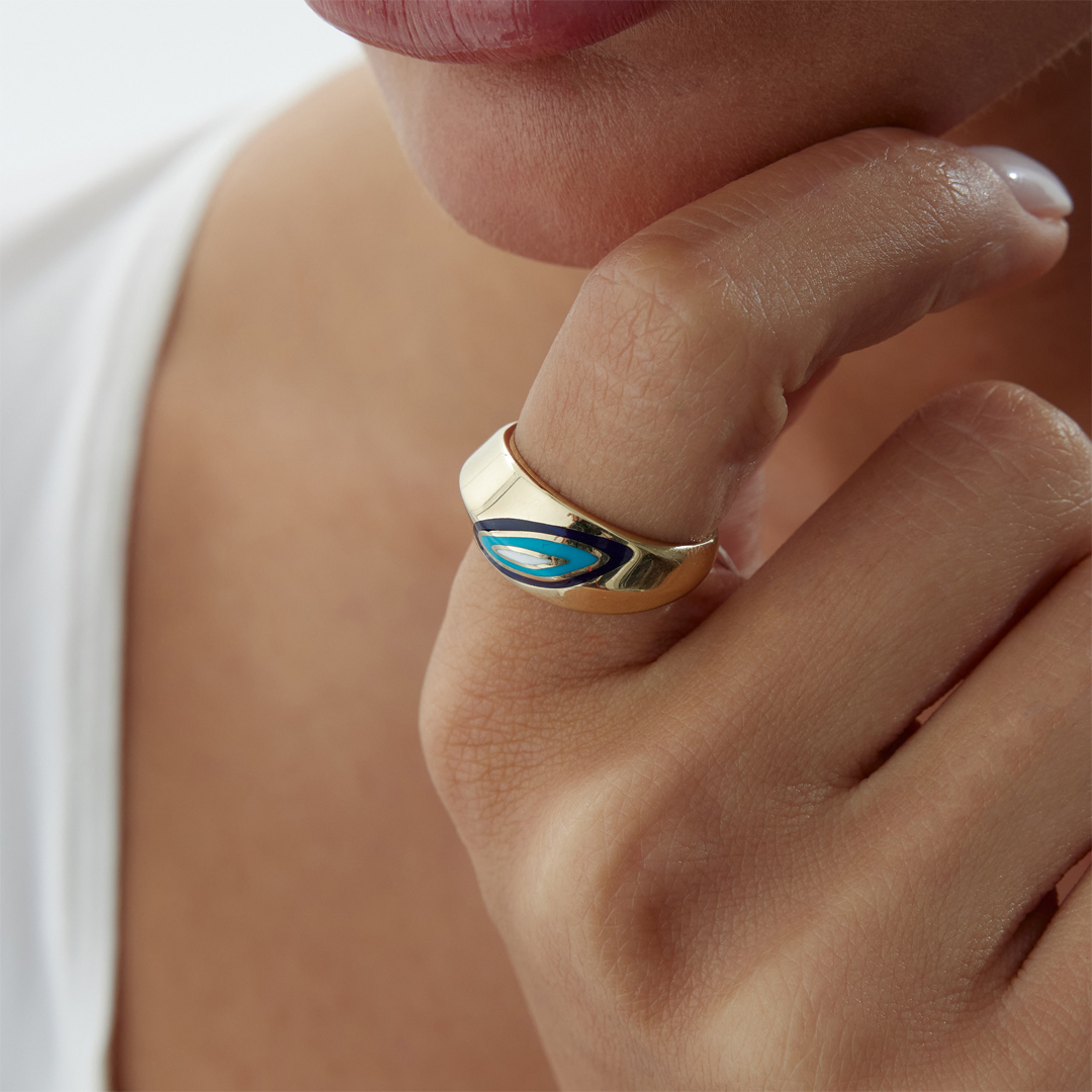 Nazar Boncuk Mineli Yüzük - 2