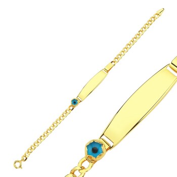 Nazar Boncuklu Gurmet Zincir Çocuk Künyesi - Bedri Yalçın