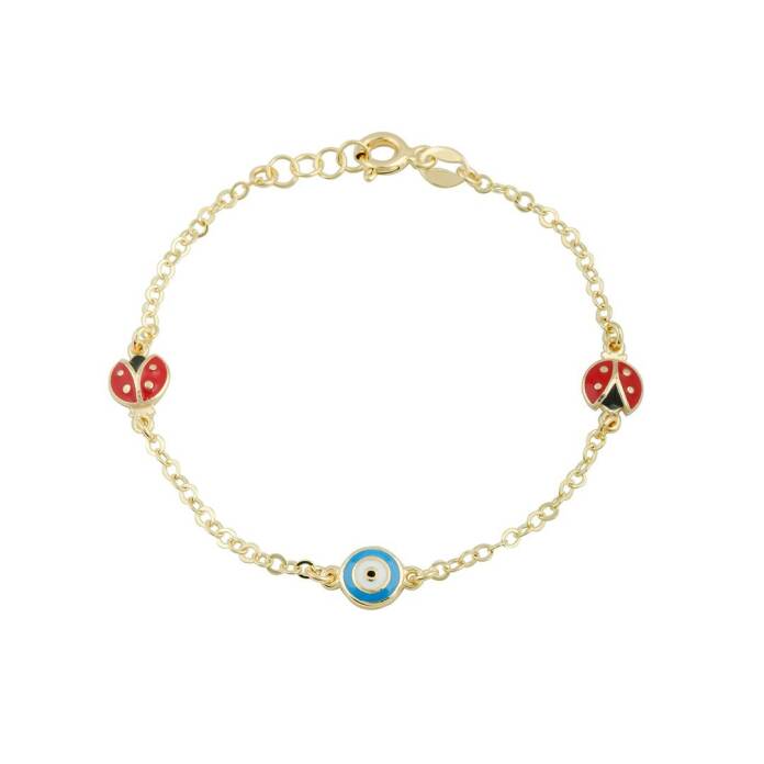 Nazar Boncuklu Uğur Böceği Çocuk Bilekliği - 1