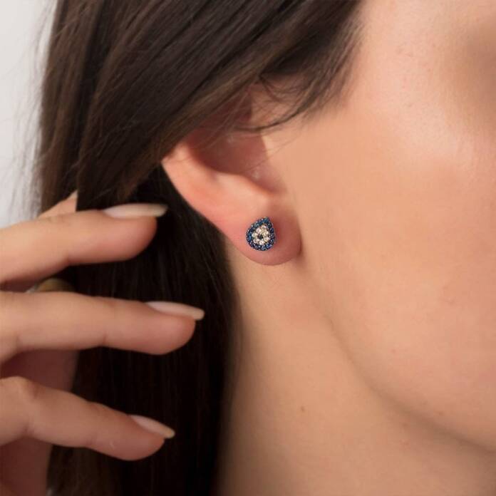 Nazar Detay Damla Küpe - 1