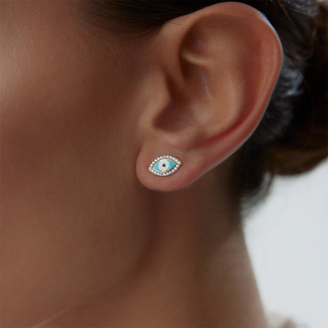 Nazar Taşlı Küpe - 1