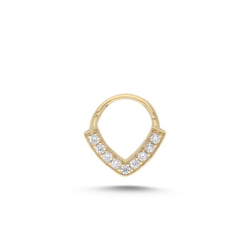 Neck Taşlı Helix Piercing - Alen