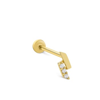 Neri Taşlı Tragus Piercing - Alen