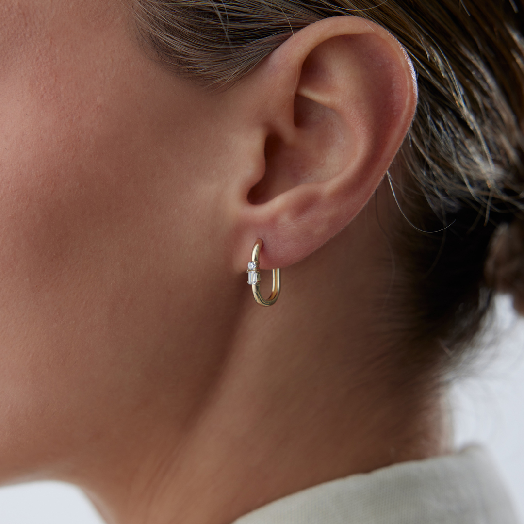 Oblong Point Ataç Küpe - 1