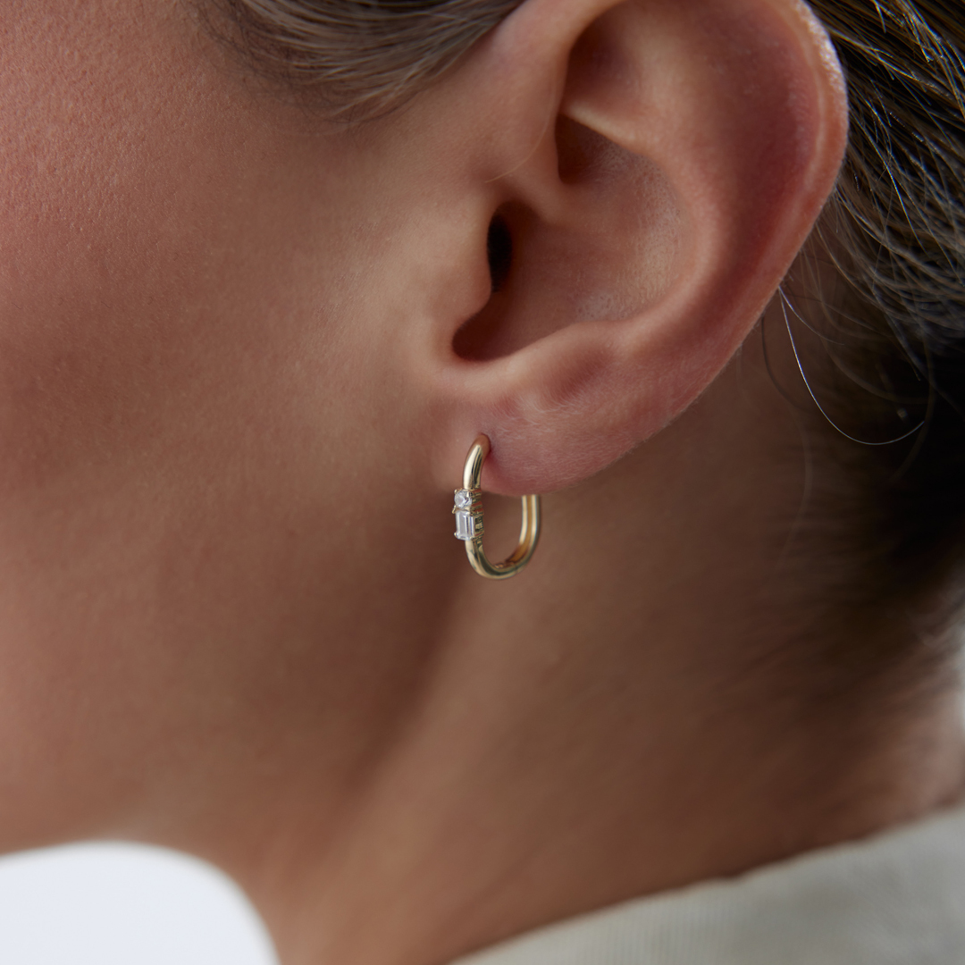 Oblong Point Ataç Küpe - 2