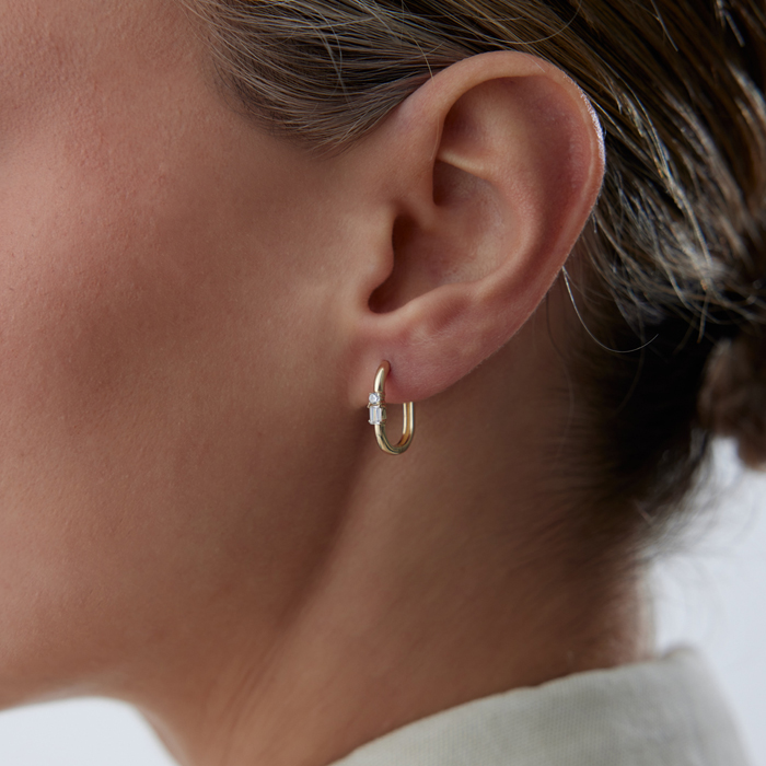 Oblong Point Ataç Küpe - Rayna