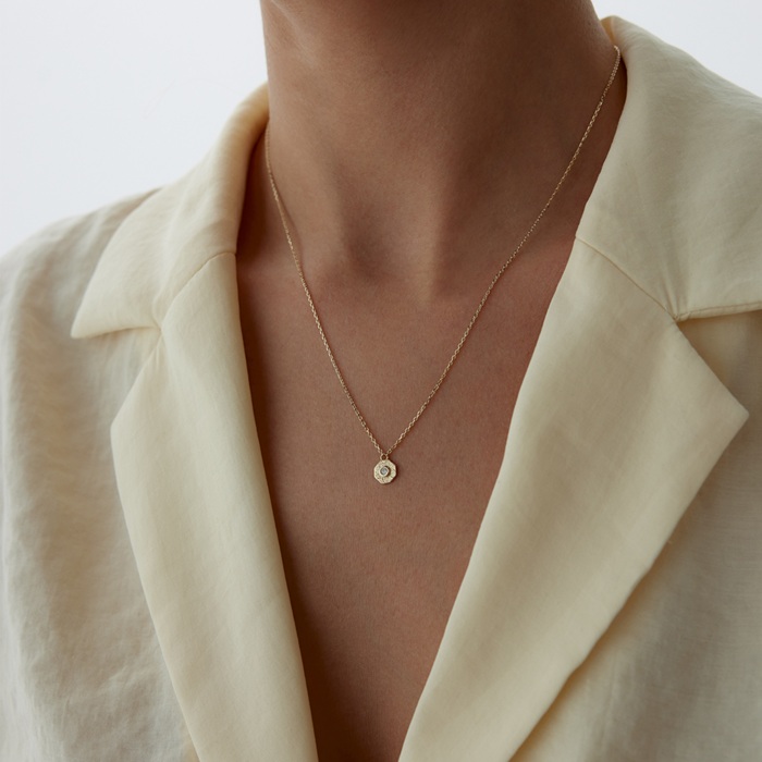 Octagon Tektaş Kolye - Simoro (1)