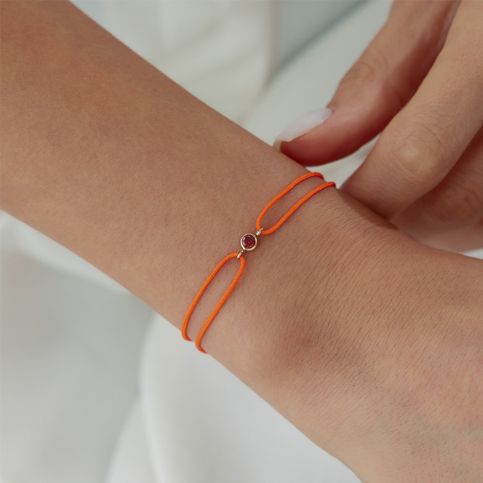 Oğlak Burcu Garnet İpli Bileklik - Simoro
