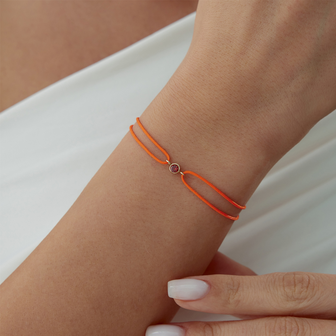 Oğlak Burcu Garnet İpli Bileklik - 2