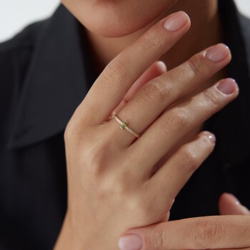 Oil Burgu Baget Yüzük - Nüans