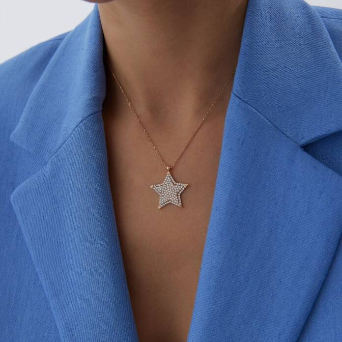 Ok Uçlu Yıldız Kolye - 1