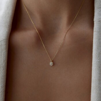 Oktagon Multi Stone Kolye - Alen