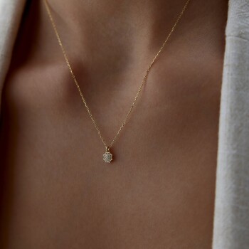 Oktagon Multi Stone Kolye - Alen (1)