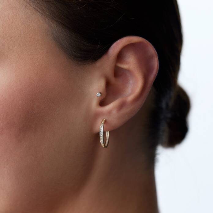 Oluklu Medium Tamtur Küpe - 3