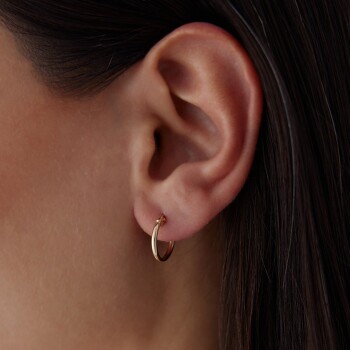 Oluklu XX Mini Halka Küpe - Koçak (1)