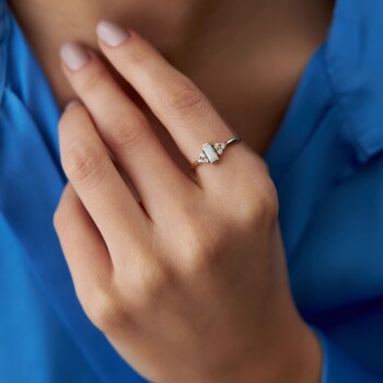 Opal Baget Yüzük - Rayna (1)