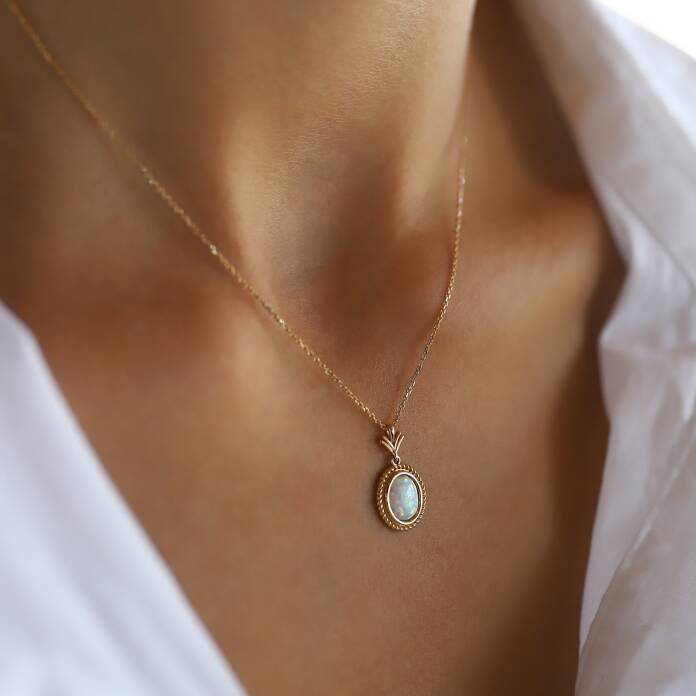 Opal Beyaz Kolye - 2