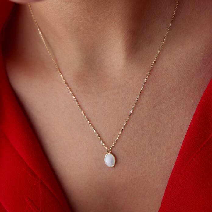 Opal Taşlı Kolye - 2