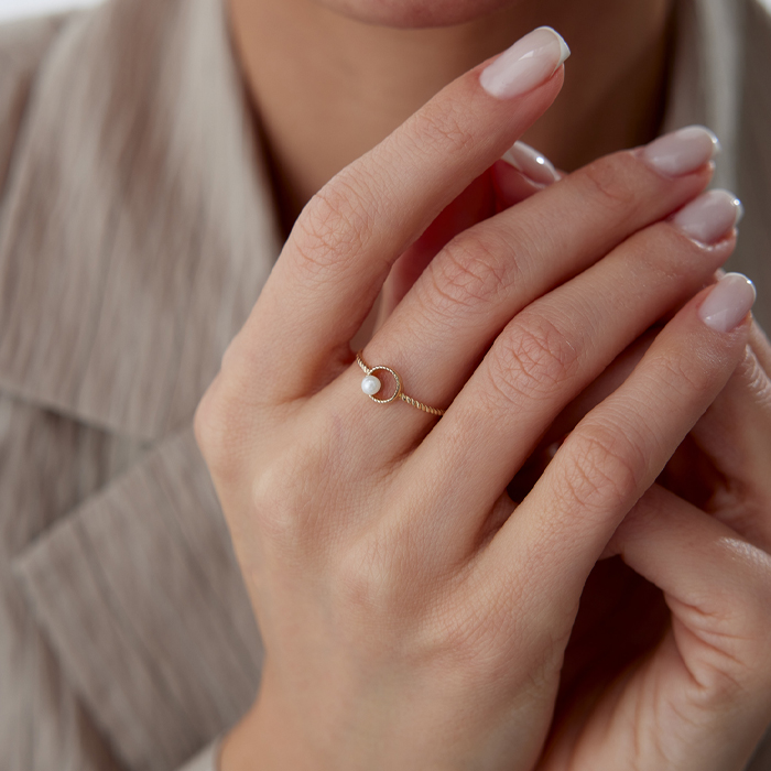 Orbit İnci Yüzük - Rayna