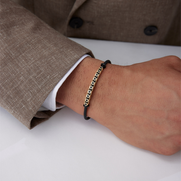 Örgü Taç Tasarım Erkek Bileklik - Koçak