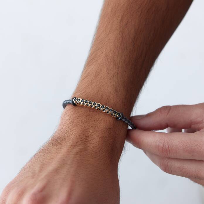 Örgü Taç Tasarım Erkek Bileklik - 2