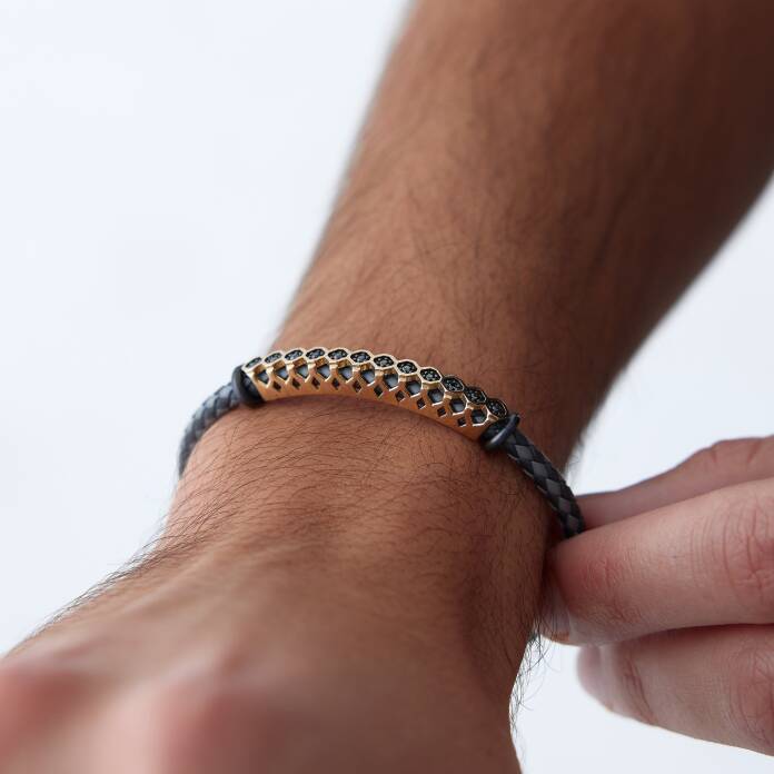 Örgü Taç Tasarım Erkek Bileklik - 3