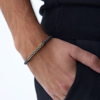 Örgü Taç Tasarım Erkek Bileklik - 4