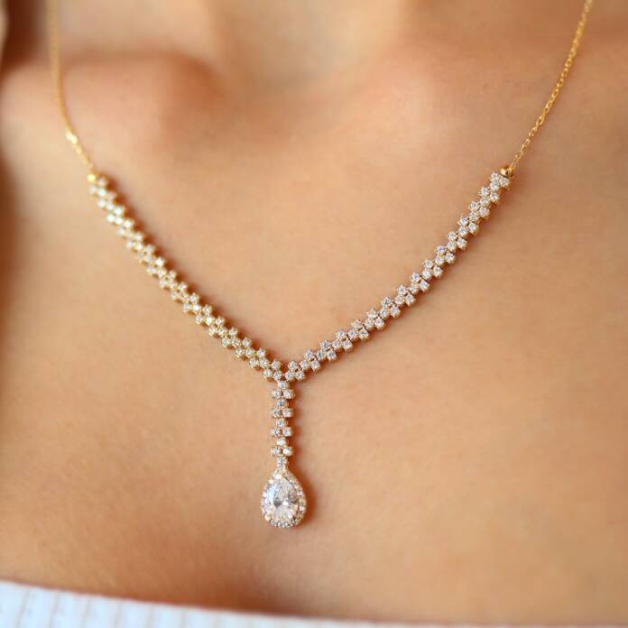 Oval Baget Taşlı Midi Set - 1