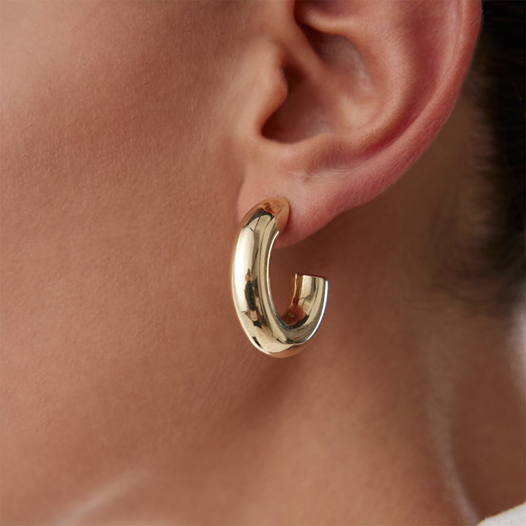 Oval Bombe Kanca Küpe - 2