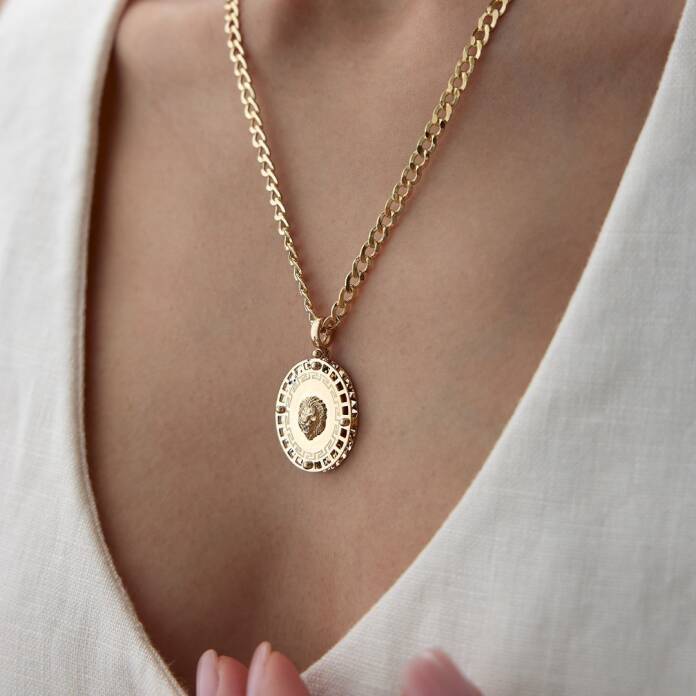 Oval Dorica Aslan Kolye - 3