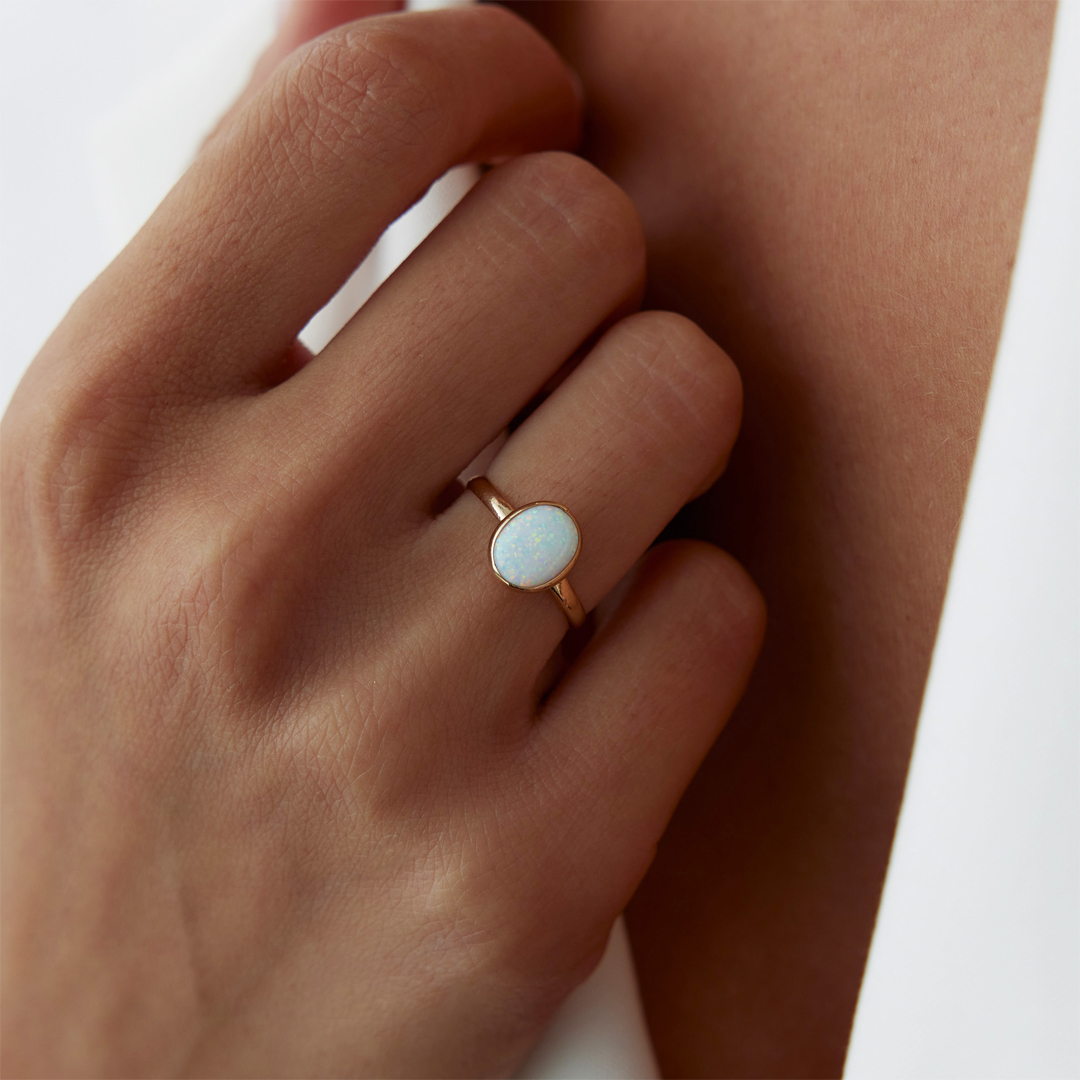 Oval Opal Dora Yüzük - 1