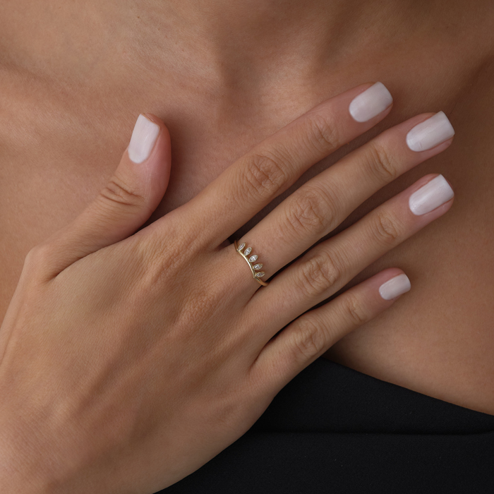 Oval Taş Form Yüzük - Cemart (1)