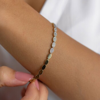 Oval Taşlı Bileklik - Alen