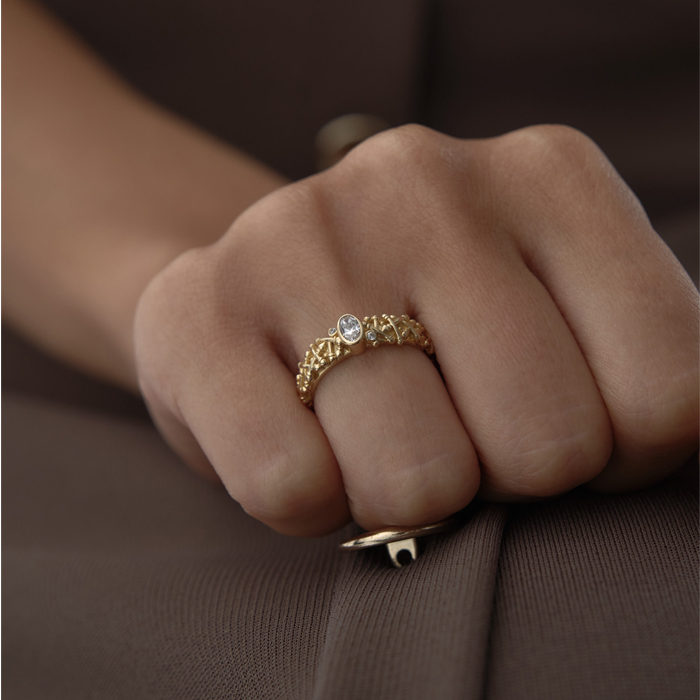 Oval Taşlı Scar Yüzük - RİTİM (1)