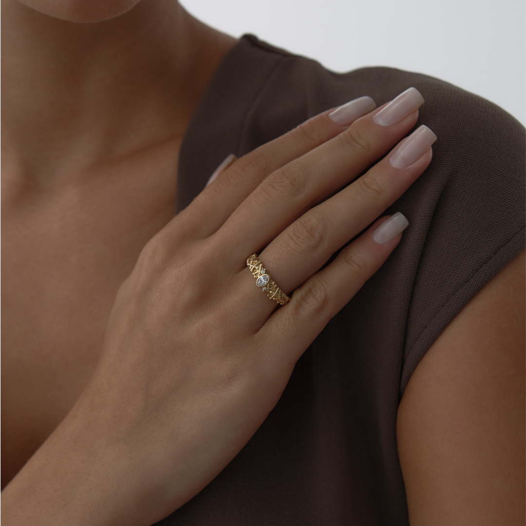 Oval Taşlı Scar Yüzük - 3