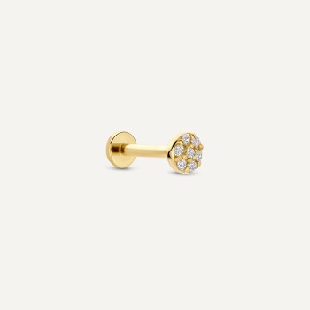 Oval Taşlı Tragus Piercing - Alen
