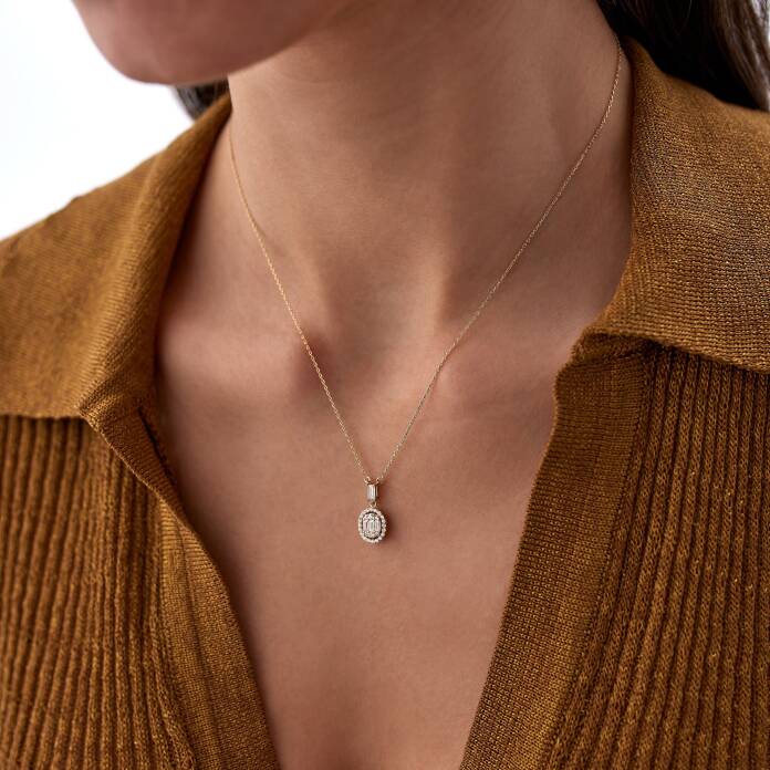 Oval Tia Baget Kolye - 1