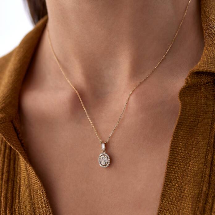 Oval Tia Baget Kolye - 2