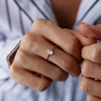 Oval Tohum Yüzük - Ador