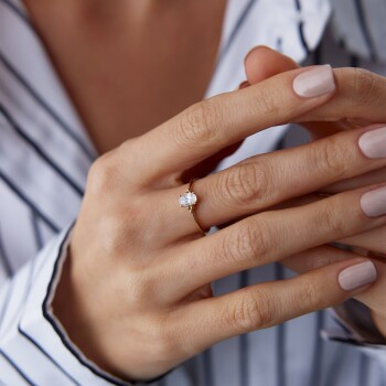 Oval Tohum Yüzük - Ador (1)