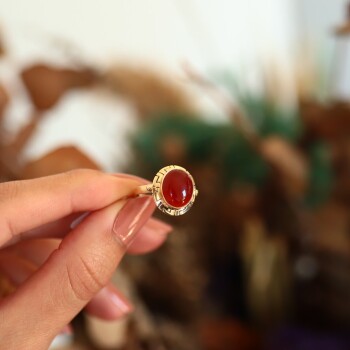 Oval Zarafet Akik Taşlı Yüzük - Osman (1)