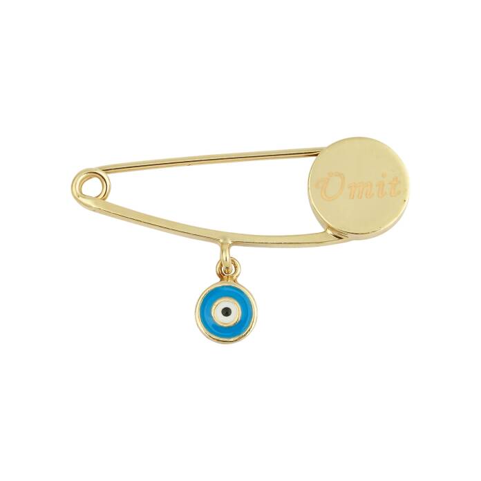 Özel İsim Yazılı Gözlü Bebek İğnesi - 1