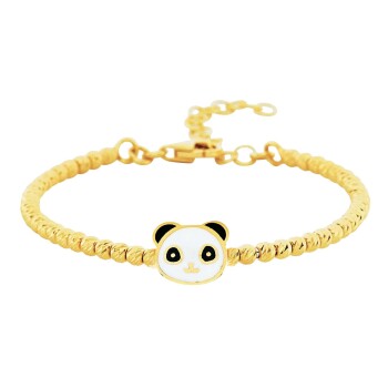 Panda Figürlü 14 Ayar Altın Çocuk Bileklik - Melike