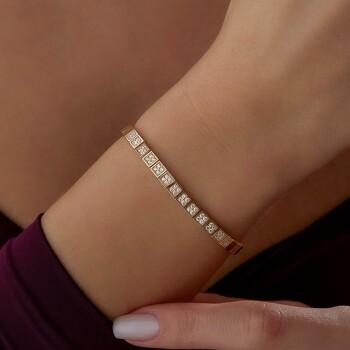 Parça Taşlı Chocolate Bileklik - Rayna (1)