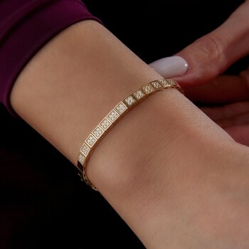 Parça Taşlı Chocolate Bileklik - Rayna