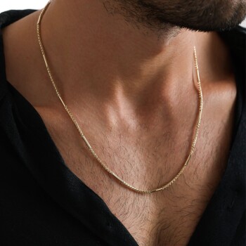 Parçalı Motifli Erkek Zincir - Taç