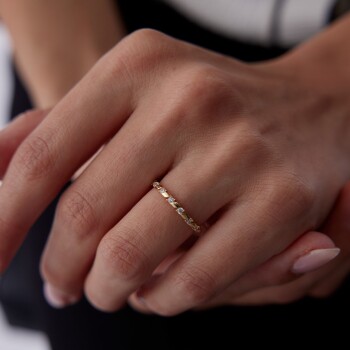 Parçalı Taşlı Yüzük - LUYS