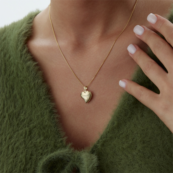 Parmak İzi Kalp Kolye - Koçak (1)